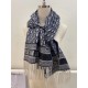 Replica Dior Oblique Scarf Blue Cashmere Fake