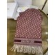 Replica Dior Oblique Scarf Cashmere Burgundy Fake