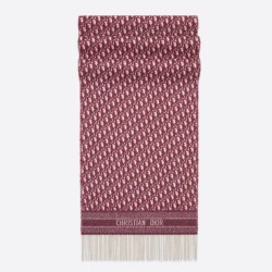 Replica Dior Oblique Scarf Cashmere Burgundy Fake