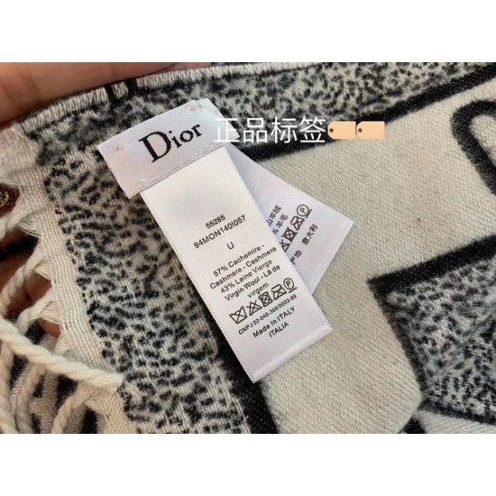 Replica Dior 30 Montaigne Blanket Houndstooth Cashmere and Wool Fake