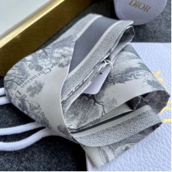 Replica Dior Toile de Jouy Sauvage Mitzah Scarf Silk Twill Grey Fake