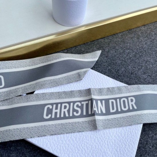 Replica Dior Toile de Jouy Sauvage Mitzah Scarf Silk Twill Grey Fake