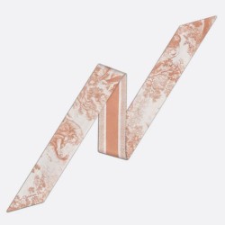Replica Dior Toile de Jouy Sauvage Mitzah Scarf Silk Twill Pink Fake