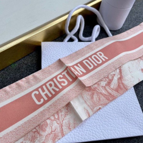 Replica Dior Toile de Jouy Sauvage Mitzah Scarf Silk Twill Pink Fake