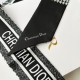 Replica Dior 30 Montaigne Mitzah Scarf Silk Twill Black/White  Fake