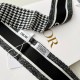 Replica Dior 30 Montaigne Mitzah Scarf Silk Twill Black/White  Fake