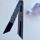 Replica Dior Oblique Mitzah Scarf Silk Twill Blue Fake