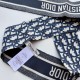 Replica Dior Oblique Mitzah Scarf Silk Twill Blue Fake