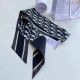 Replica Dior Oblique Mitzah Scarf Silk Twill Blue Fake