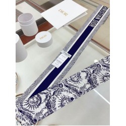 Replica Dior Toile de Jouy Soleil Mitzah Scarf Silk Twill Blue Fake