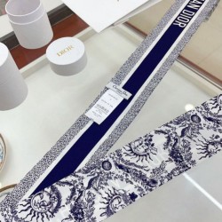 Replica Dior Toile de Jouy Soleil Mitzah Scarf Silk Twill Blue Fake