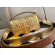 Replica Fendi Baguette Medium Bag With FF Motif Gold Fake