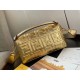 Replica Fendi Baguette Medium Bag With FF Motif Gold Fake