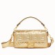 Replica Fendi Baguette Medium Bag With FF Motif Gold Fake