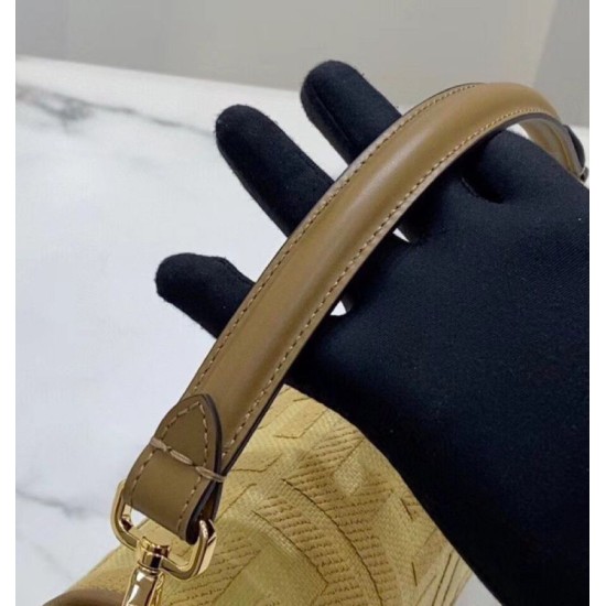 Replica Fendi Baguette Medium Bag Natural Straw Fake