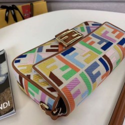 Replica Fendi Baguette Medium Bag Multicolour Canvas Fake