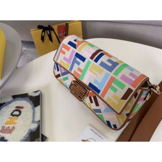Replica Fendi Baguette Medium Bag Multicolour Canvas Fake