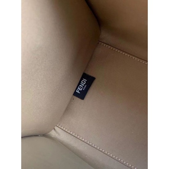 Replica Fendi Sunshine Medium Shopper Bag FF Fabric Beige Fake