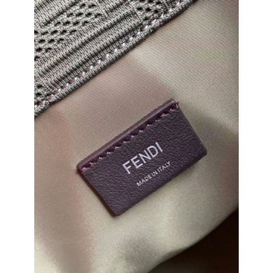 Replica Fendi Sunshine Medium Shopper Bag FF Fabric Green Fake