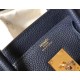 Replica Hermes Birkin 30cm Bag Clemence Dark Blue Fake