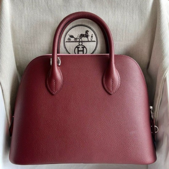 Replica Hermes Bolide 1923 25 Handmade Bag Rouge H Evercolor Fake