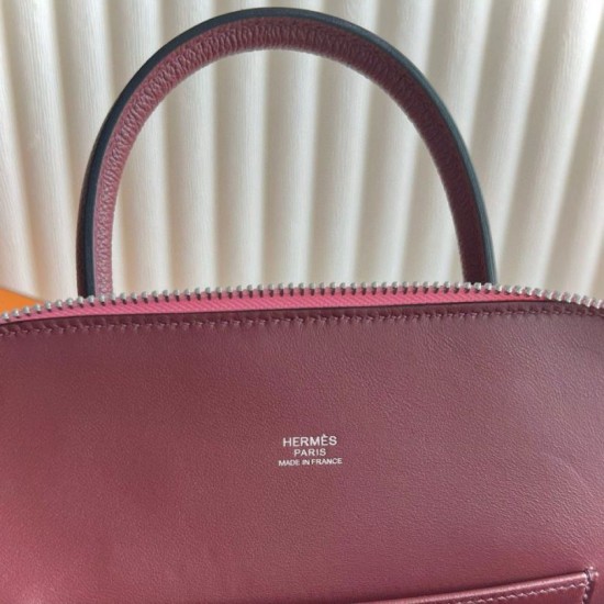 Replica Hermes Bolide 1923 25 Handmade Bag Rouge H Evercolor Fake