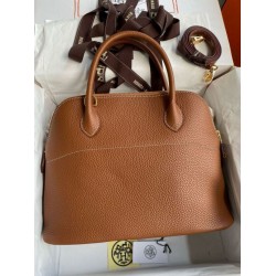 Replica Hermes Bolide 1923 31 Handmade Bag Clemence Gold Fake