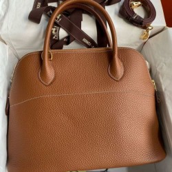 Replica Hermes Bolide 1923 31 Handmade Bag Clemence Gold Fake
