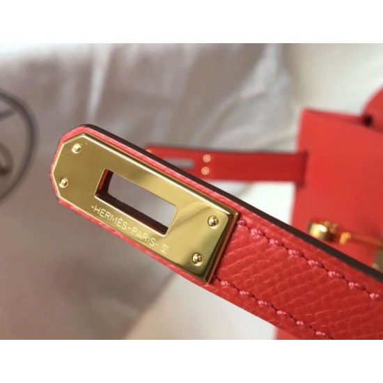 Replica Hermes Kelly 25cm Sellier Bag Piment Epsom Fake