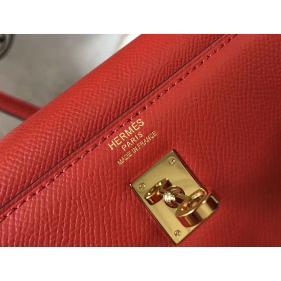 Replica Hermes Kelly 25cm Sellier Bag Piment Epsom Fake