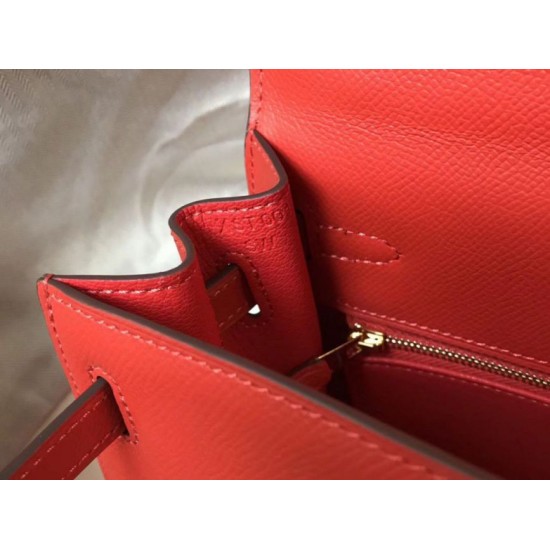 Replica Hermes Kelly 25cm Sellier Bag Piment Epsom Fake