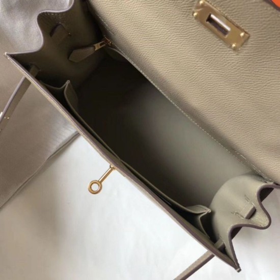 Replica Hermes Kelly 28cm Sellier Bag Tourterelle Epsom Fake