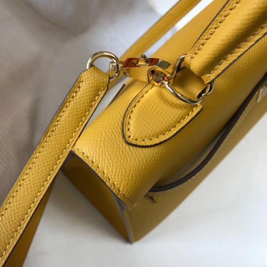 Replica Hermes Kelly 28cm Sellier Bag Yellow Epsom Fake