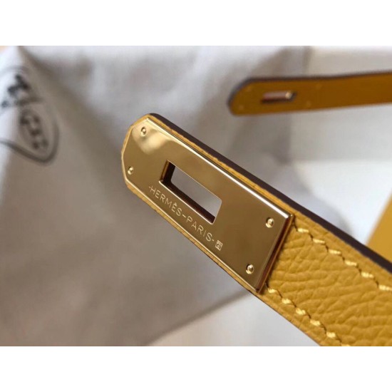 Replica Hermes Kelly 28cm Sellier Bag Yellow Epsom Fake