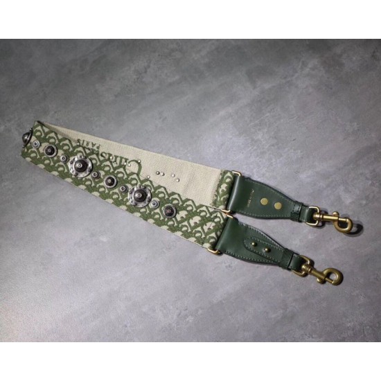 Replica Dior Oblique Shoulder Strap Green Fake