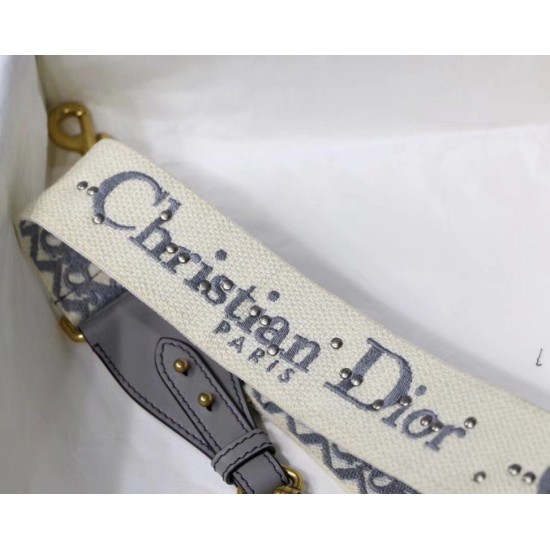 Replica Dior Oblique Shoulder Strap Grey Fake