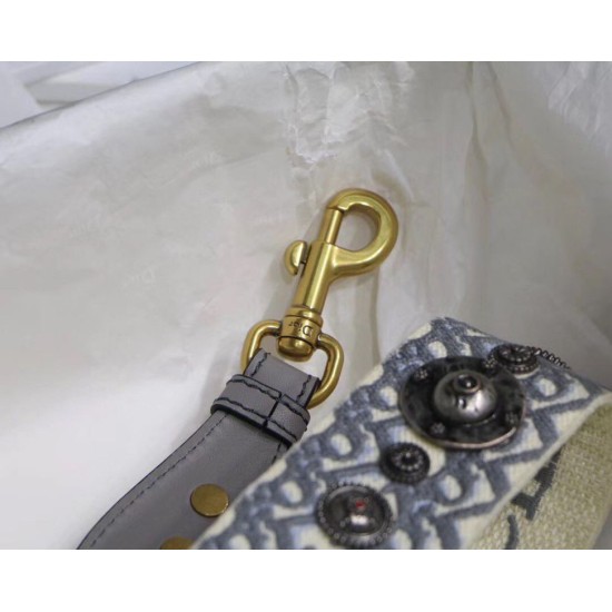 Replica Dior Oblique Shoulder Strap Grey Fake