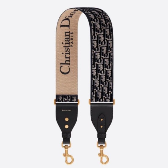 Replica Dior Shoulder Strap Dior Oblique Embroidered Velvet Blue Fake Replica Dior Shoulder Strap Dior Oblique Embroidered Velvet Blue Fake