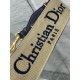 Replica Dior Shoulder Strap with Ring Embroidery Canvas Blue Fake