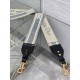 Replica Dior Shoulder Strap with Ring Embroidery Canvas Grey Fake