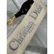 Replica Dior Shoulder Strap with Ring Embroidery Canvas Grey Fake