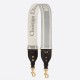 Replica Dior Shoulder Strap with Ring Embroidery Canvas Grey Fake
