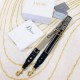 Replica Dior Embroidery Adjustable Shoulder Strap Blue Fake