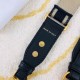 Replica Dior Embroidery Adjustable Shoulder Strap Blue Fake