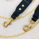 Replica Dior Embroidery Adjustable Shoulder Strap Blue Fake