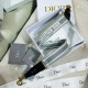 Replica Dior Embroidery Adjustable Shoulder Strap Grey Fake