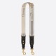 Replica Dior Embroidery Adjustable Shoulder Strap Grey Fake