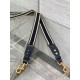 Replica Dior Adjustable Shoulder Strap with Ring Embroidery Blue Fake