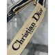 Replica Dior Adjustable Shoulder Strap with Ring Embroidery Blue Fake