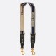 Replica Dior Adjustable Shoulder Strap with Ring Embroidery Blue Fake